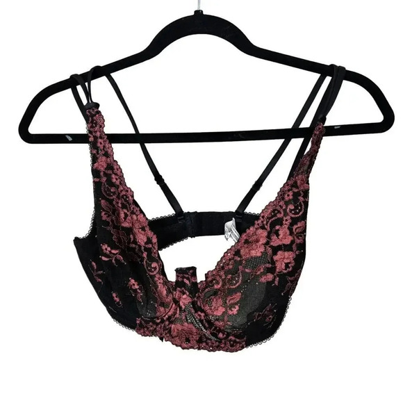 Intimately Free People Women’s Rust Black Lace Bra 34DD Black - Picture 1 of 8